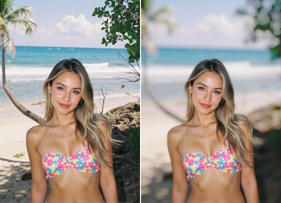 Размыть фон фото