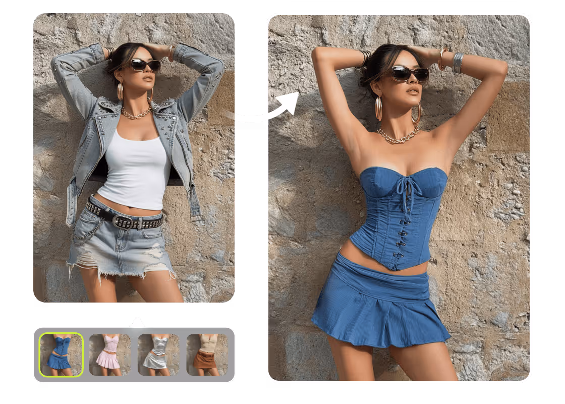 Thay quần áo với PhotoCat AI