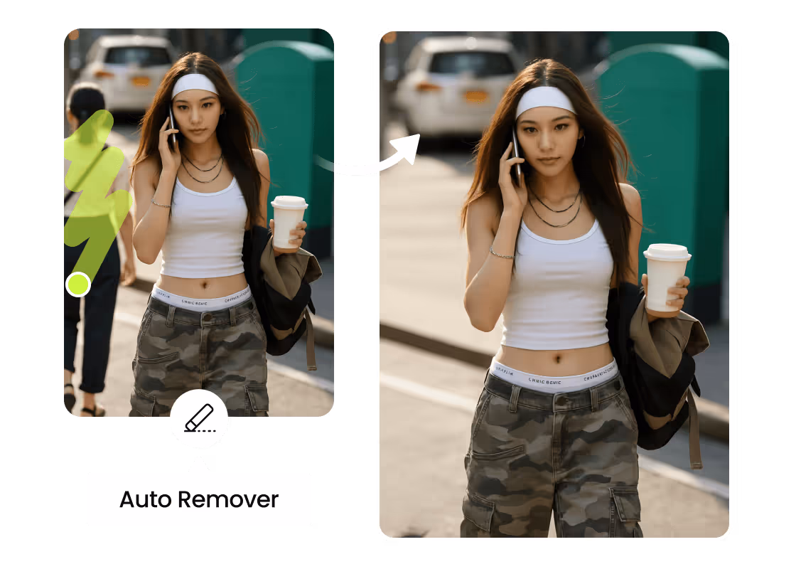 Xóa vật thể với PhotoCat AI